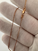 16” 14k Rose Gold Heavy Link 1.3mm 1.94g