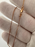 16” 14k Rose Gold Heavy Link 1.3mm 1.94g