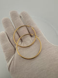 45mm x 2mm 14k Yellow Gold Hoops 2.4g