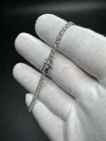 7.5” Silver 5ctw VS/VVS Lab Diamond Tennis Bracelet 6.3g