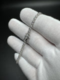 7.5” Silver 5ctw VS/VVS Lab Diamond Tennis Bracelet 6.3g