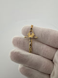 1.75” 14k Gold Cross/Crucifix 2.6mm Bail 2.7g