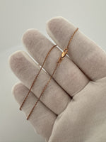 16” 14k Rose Gold Heavy Link 1.3mm 1.94g