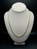 22” 14k Yellow Gold Rope 3.5mm 25.8g