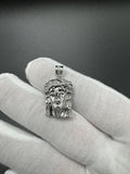 1” 10k White Gold 1/3ctw Natural Diamond Jesus Piece 3mm Bail 6.1g