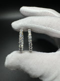 25mm Gold over Silver 5ctw VS/VVS Lab Diamond Inside Out Hoops 7.6g