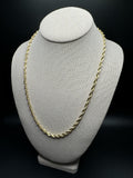 22” 14k Yellow Gold Rope 3.5mm 25.8g