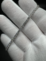 7.5” Silver 5ctw VS/VVS Lab Diamond Tennis Bracelet 6.3g
