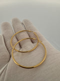 45mm x 2mm 14k Yellow Gold Hoops 2.4g
