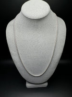 24” 14k White Gold Ice Chain 3mm 16.4g
