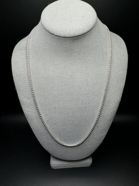24” 14k White Gold Ice Chain 3mm 16.4g