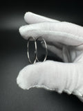 25mm Thin Silver Hoops 1.2g