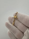 1.75” 14k Gold Cross/Crucifix 2.6mm Bail 2.7g