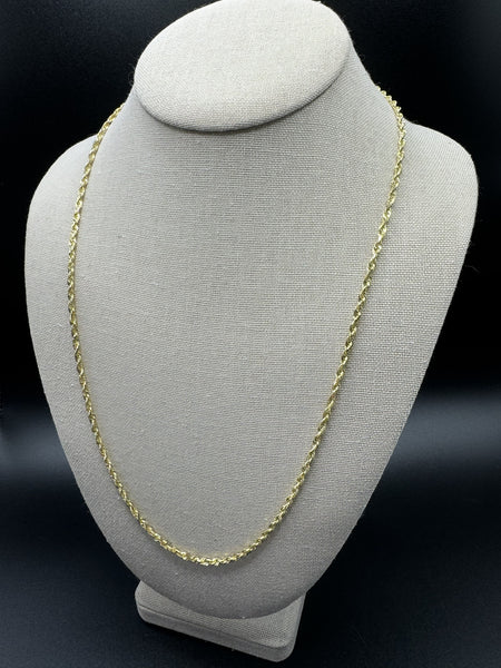 24” 10k Yellow Gold Rope 2.5mm 10.6g