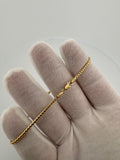 8” 14k Yellow Gold Franco Bracelet2mm