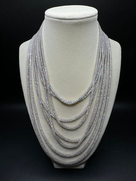 Moissanite Tennis Chains - 2mm (Sterling Silver setting)