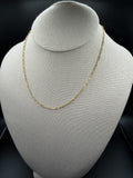 16" 14k Yellow Gold Paperclip Chain 2mm 2.14g