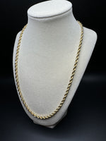 22” 14k Yellow Gold Rope 4.5mm 40.3g