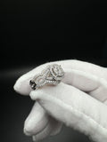 Size 6 14k White Gold 1ctw (1/4ct center) Natural Diamond Engagement Ring 10.42g