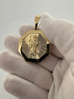 2” 14k Yellow Gold Full Body Jesus Pendant 10mm Bail 12.2g