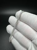 7” Silver 6ctw moissanite tennis bracelet 3mm 9.7g