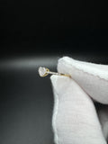 Size 7 10k Yellow Gold Iced Out Natural Diamond Heart Ring 1.0g