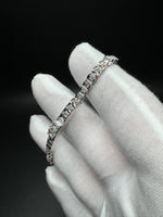 7” 14k White Gold 1/2ctw Si Natural Diamond Fancy Tennis Bracelet 12.0g