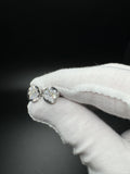 10mm Silver 1ctw Lab Diamond Cluster Studs 2.8g