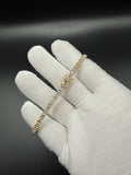 8" Gold over Silver 9ctw VS/VVS Lab Diamond Tennis Bracelet 4mm 14.2g