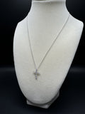 18-20” Silver Chain 3/4” .5ctw VS/VVS Lab Diamond Cross 2.8g