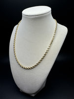 18” 10k Yellow Gold Rope 4mm 19.3g