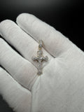 1.25" 10k Yellow Gold Cross 1/2ctw Natural Diamond Pendant 6.7mm Bail 2.43g