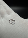 10mm 14k White Gold 1/10ctw Natural Diamond Huggies .84g
