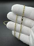 22” 14k Yellow Gold Rope 2.5mm 10.75g