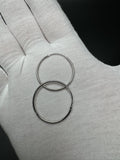 25mm Thin Silver Hoops 1.2g