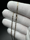 22” 14k Gold Tri-Color Valentin o Link 2mm 2.64g