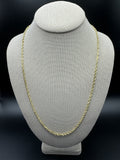 24” 10k Yellow Gold Rope 2.5mm 10.6g