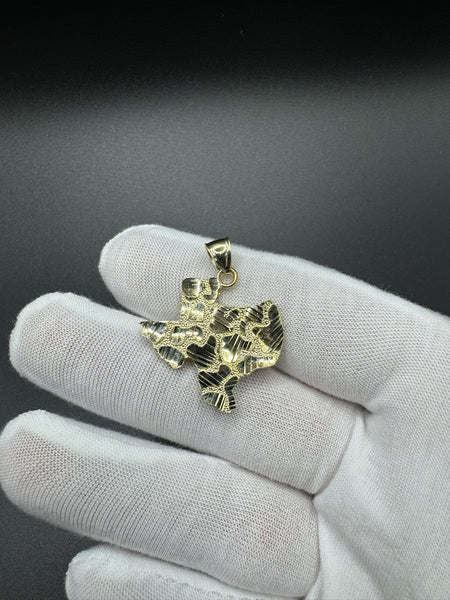 1.25” 10k Yellow Gold Texas Pendant 5.4mm Bail 3.63g