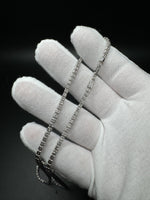 24” 14k White Gold Ice Chain 3mm 16.4g