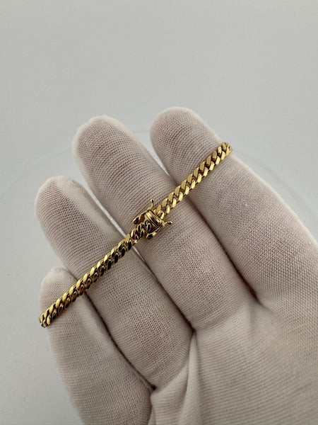 7” 14k Yellow Gold Cuban 4mm 9.8g
