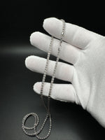 24” 14k White Gold Ice Chain 3mm 16.4g