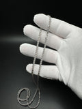 24” 14k White Gold Ice Chain 3mm 16.4g