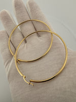 60mm x 2mm 14k Yellow Gold Hoops 4.52g
