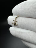 3/4” 10k Yellow Gold & Natural Diamond Anchor Cross 2.2mm Bail 0.9g