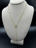 18” 10k Yellow Gold Rosary with 4” Drop 2.5mm 5.0g