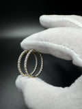 30mm 14k Yellow Gold 3ctw E VS1 EGL Certified Lab Diamond Inside Out Hoops 6.9g