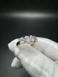 Size 7 14k Yellow Gold 2.5ctw E-F VS1 Oval Lab Diamond 5 Stone Ring 4.1g