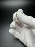1.5" 10k Yellow Gold Latin Cross 1/3ctw Natural Diamond Pendant 5.6mm Bail 1.5g