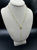 18” 10k Yellow Gold Rosary with 4” Drop 2.5mm 5.0g