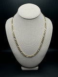 22” 14k Yellow Gold Figaro 7mm 29.6g